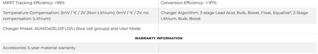 Renogy REGO 12V/24V/36V/48V 30A MPPT Solar Charge Controller